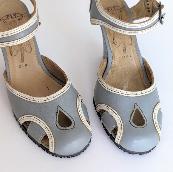 🇵🇹 Fly Girl By Fly London Block Heel Leather Sandals Made In Portugal - Picture 8 of 11